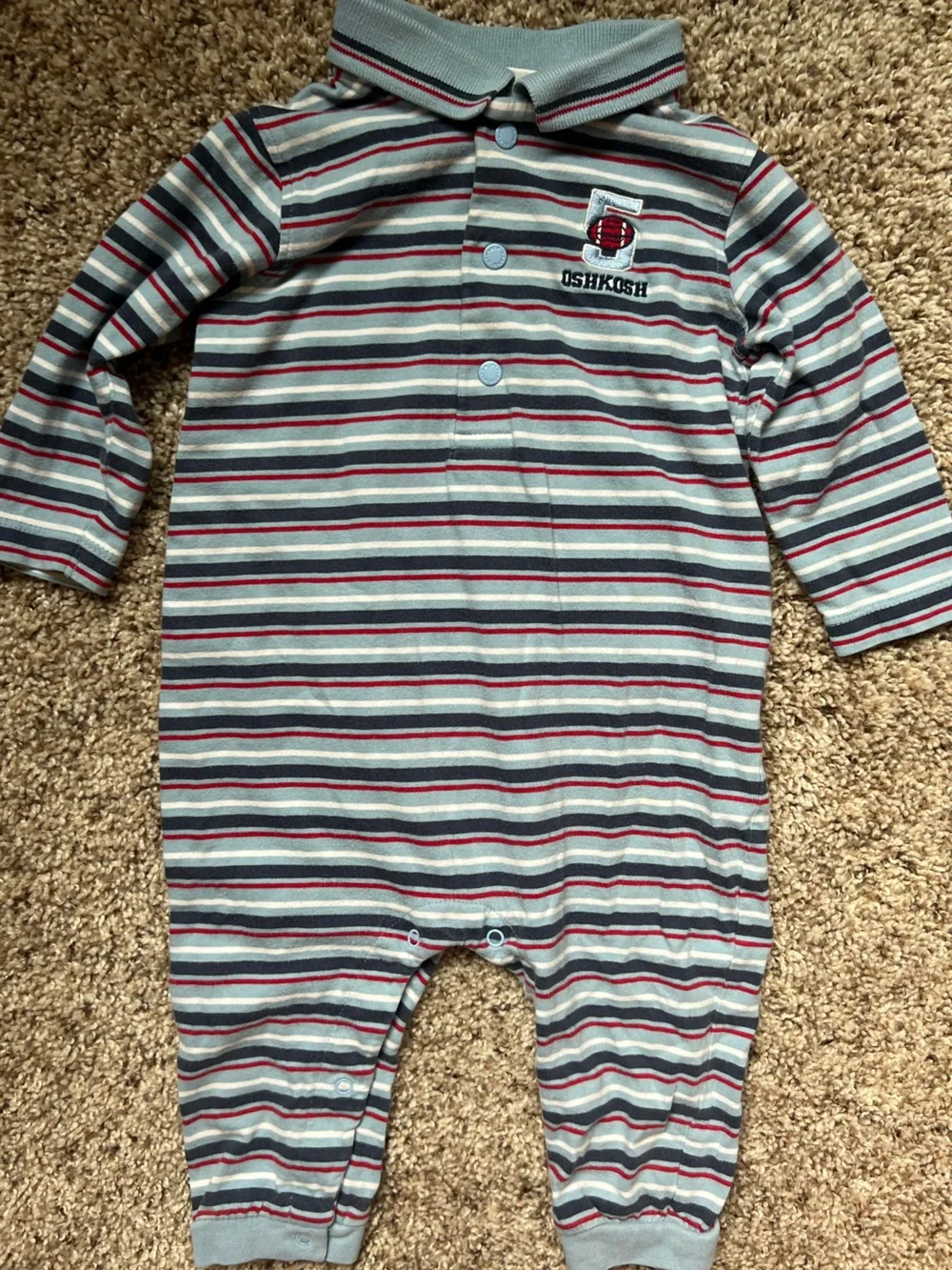 Vintage Baby Bundle OshKosh B'gosh Blue Onesie Denim Overalls Set